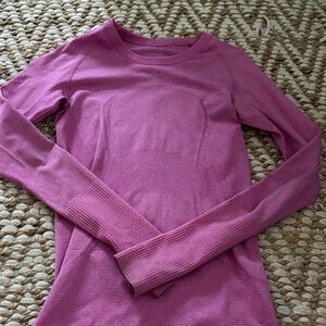 lululemon athletica Vibrant Pink Long Sleeve Tee